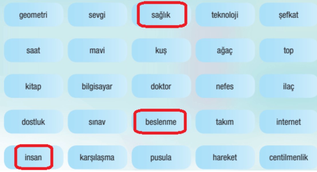 5. Sınıf Türkçe Meb Yayınları Çalışma Sayfaları Kitabı Cevapları 1. Tema Sayfa 8
